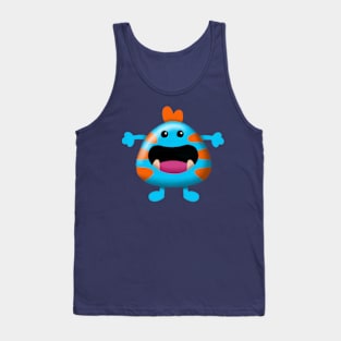 Cute Blue Monster Tank Top